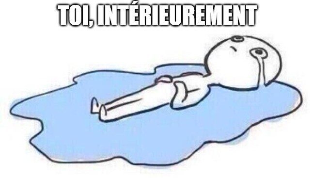 Personne en train de pleurer allongé sur le sol avec écrit au-dessus de l'image "Toi, intérieurement"